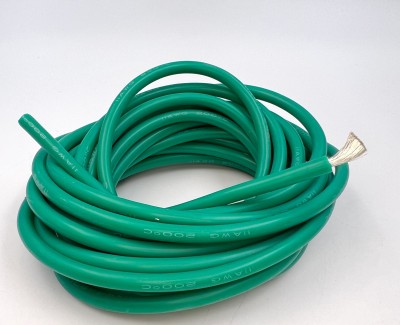 11AWG 4,0 мм² Медный провод в силиконовой изоляции (зеленый, UL3135) LFW-11G