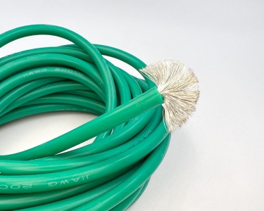 11AWG 4,0 мм² Медный провод в силиконовой изоляции (зеленый, UL3135) LFW-11G