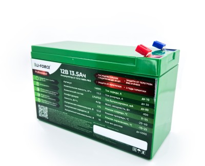 Аккумулятор 12В 13,5Ач LF-1213-14895-PRO (LiFePO4, 4S3P, P)