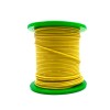 На катушке медный провод 26AWG 50м 0,14 кв.мм (30*0,08мм) (желтый, UL3135) LFW-26Y в мягкой силиконовой изоляции фото 3