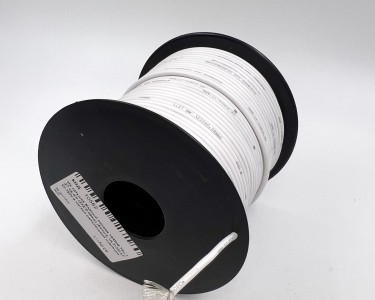 На катушке Медный провод 16AWG 75м 1,27 кв.мм (252*0,08мм) (белый, UL3135) LFW-16W в мягкой силиконовой изоляции