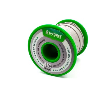 На катушке медный провод 26AWG 50м 0,14 кв.мм (30*0,08мм) (серый, UL3135) LFW-26Gr в мягкой силиконовой изоляции