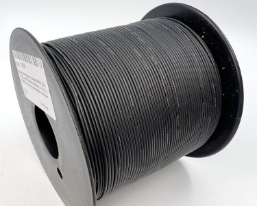 На катушке Медный провод 26AWG 300м 0,14 кв.мм (30*0,08мм) (черный, UL3135) LFW-26B в мягкой силиконовой изоляции