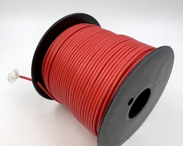 На катушке медный провод 17AWG 50м 1,0 кв.мм (210*0,08мм) (красный,, UL3135) LFW-17B в мягкой силиконовой изоляции