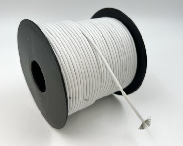 На катушке Медный провод 16AWG 75м 1,27 кв.мм (252*0,08мм) (белый, UL3135) LFW-16W в мягкой силиконовой изоляции