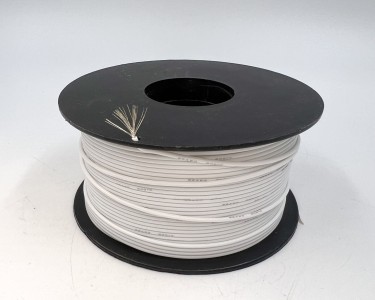 На катушке Медный провод 26AWG 100м 0,14 кв.мм (30*0,08мм) (белый, UL3135) LFW-26W в мягкой силиконовой изоляции