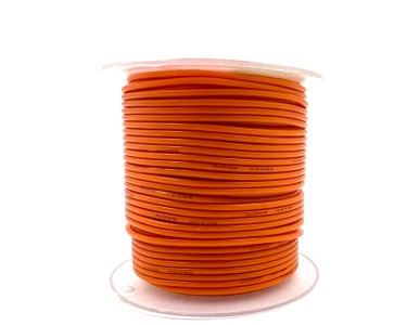 На катушке Медный провод 26AWG 30м 0,14 кв.мм (30*0,08мм) (оранжевый, UL3135) LFW-26O 0.004 в мягкой силиконовой изоляции