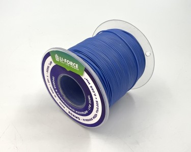 На катушке Медный провод 30AWG 100м 0,06 кв.мм (11*0,08мм) (синий, UL3135) LFW-30Bl в мягкой силиконовой изоляции
