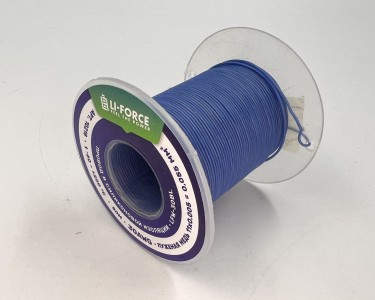 На катушке Медный провод 30AWG 50м 0,06 кв.мм (11*0,08мм) (синий, UL3135) LFW-30Bl в мягкой силиконовой изоляции