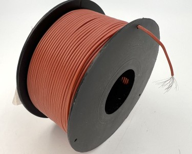 На катушке Медный провод 26AWG 100м 0,14 кв.мм (30*0,08мм) (коричневый, UL3135) LFW-26Br в мягкой силиконовой изоляции