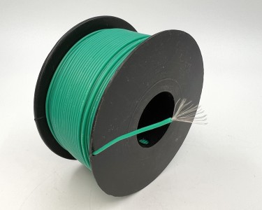 На катушке Медный провод 26AWG 100м 0,14 кв.мм (30*0,08мм) (зеленый, UL3135) LFW-26G в мягкой силиконовой изоляции