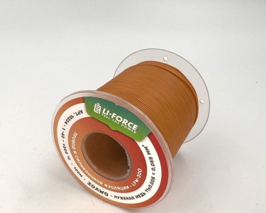 На катушке Медный провод 30AWG 100м 0,06 кв.мм (11*0,08мм) (оранжевый, UL3135) LFW-30O в мягкой силиконовой изоляции