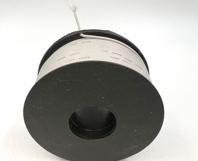 На катушке Медный провод 24AWG 100м 0,2 кв.мм (40*0,08мм) (серый, UL3135) LFW-24Gr в мягкой силиконовой изоляции