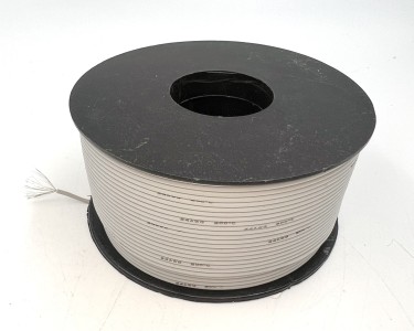 На катушке Медный провод 24AWG 100м 0,2 кв.мм (40*0,08мм) (серый, UL3135) LFW-24Gr в мягкой силиконовой изоляции