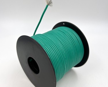 На катушке Медный провод 16AWG 75м 1,27 кв.мм (252*0,08мм) (зеленый, UL3135) LFW-16G в мягкой силиконовой изоляции