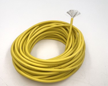 16AWG 1,27 мм² Медный провод в силиконовой изоляции (желтый, UL3135) LFW-16Y