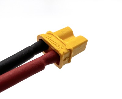 Разъем питания Amass XT30U-F с силиконовым проводом 18AWG, 100мм
