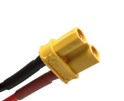 Разъем питания Amass XT30U-F с силиконовым проводом 18AWG, 100мм