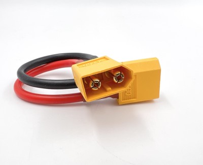 Удлинитель Amass XT60-M -> XT60-M с силиконовым проводом 14AWG, 100мм