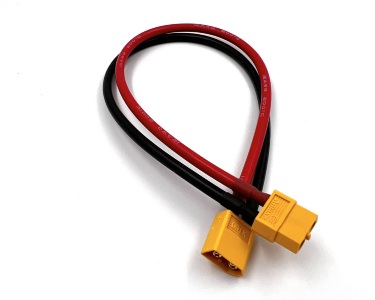 Удлинитель Amass XT60-M -> XT60-F с силиконовым проводом 12AWG, 300мм