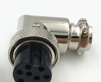 Штекерный разъем GX16-9 (0-15A) розетка на кабель, угловой