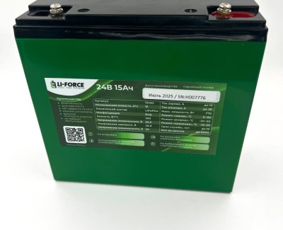 Аккумулятор 24В 15Ач LF-2415-12462 (LiFePO4, 8S1P, BAK 32140FS, P)