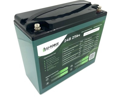 Аккумулятор 24В 27Ач LF-2427-12482 (LiFePO4, 8S6P, CBAK 26700FB2, P)