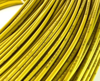Провод в ПВХ изоляции 24AWG UL-1007, 0.2 мм², желтый