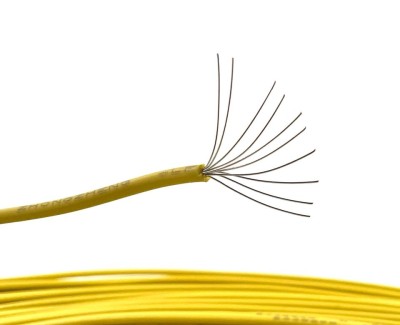 Провод в ПВХ изоляции 24AWG UL-1007, 0.2 мм², желтый