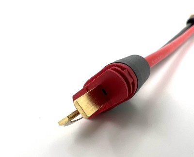 Разъем питания Amass XT60H-F с силиконовым проводом 14AWG ->T-plug-M, 100мм