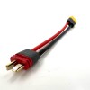 Разъем питания Amass XT60H-F с силиконовым проводом 14AWG ->T-plug-M, 100мм
