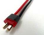 Разъем питания T-plug-M с силиконовым проводом 14AWG 100мм