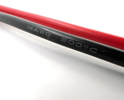 Разъем питания T-plug-M с силиконовым проводом 14AWG 100мм