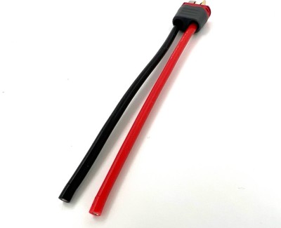 Разъем питания T-plug-M с силиконовым проводом 14AWG 100мм