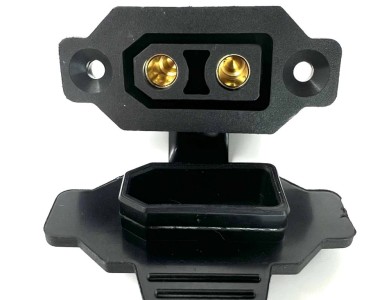 Разъем Amass XT90E-F + колпачок (розетка, 90А, черный)