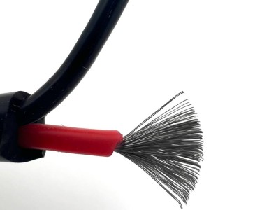 2*0,75 мм² Extra soft, Двойной медный провод в силиконовой изоляции (черный, UL3135)