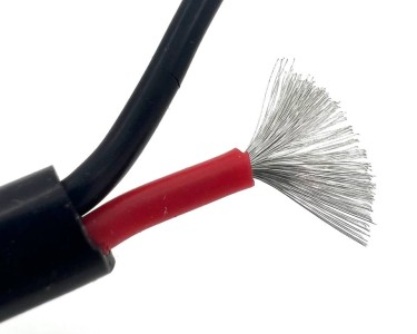 2*1,0 мм² Extra soft, Двойной медный провод в силиконовой изоляции (черный, UL3135)