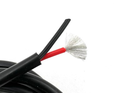 2*1,5 мм² Extra soft, Двойной медный провод в силиконовой изоляции (черный, UL3135)