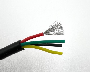 4*0,3 мм² Extra soft, Четырехпроводной медный провод в силиконовой изоляции (черный, UL3135)