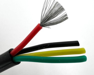 4*0,5 мм²  Extra soft, Четырехпроводной медный провод в силиконовой изоляции (черный, UL3135)