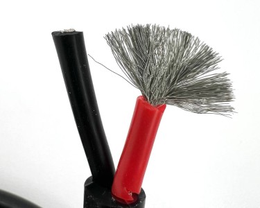 2*2,5 мм² Extra soft, Двойной медный провод в силиконовой изоляции (черный, UL3135)