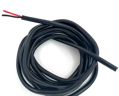 2*0,5 мм² Extra soft, Двойной медный провод в силиконовой изоляции (черный, UL3135)