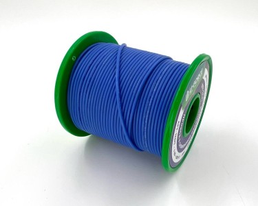 На катушке Медный провод 22AWG 50м 0,3 кв.мм (17*0,16мм) (синий, UL3367) LFW3-22Bl в мягкой силиконовой изоляции