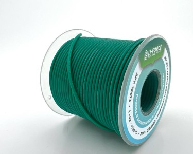 На катушке Медный провод 22AWG 30м 0,3 кв.мм (17*0,16мм) (зеленый, UL3367) LFW3-22G в мягкой силиконовой изоляции