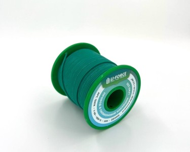 На катушке Медный провод 22AWG 50м 0,3 кв.мм (17*0,16мм) (зеленый, UL3367) LFW3-22G в мягкой силиконовой изоляции