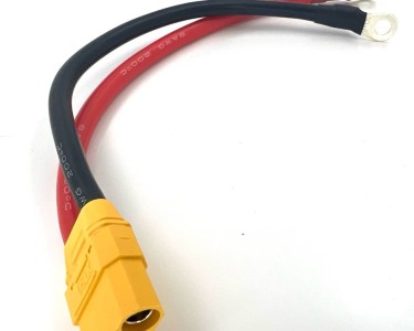 Переходник Amass XT90H-F -> Клемма OT 10-6 (8AWG, 200 мм)