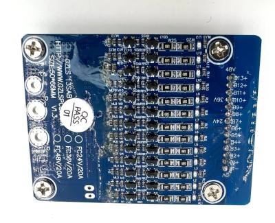 Плата BMS\PCM 13S Li-Ion GZLS 13SAB (2.8-4.25V, 20A) балансировка