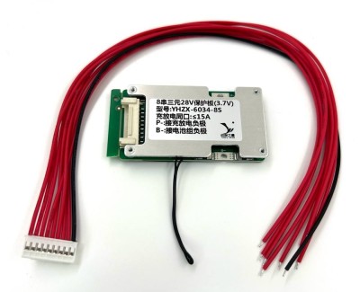 Плата BMS\PCM 8S Li-ion YHZX-6034-8S (2.7-4.25V, 15A, балансировка, симметрия, термоконтроль)