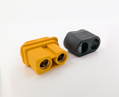 Разъем Amass XT60UH-F (вилка, 60А, желтый)