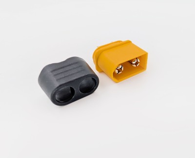 Разъем Amass XT60UH-M (вилка, 60А, желтый)